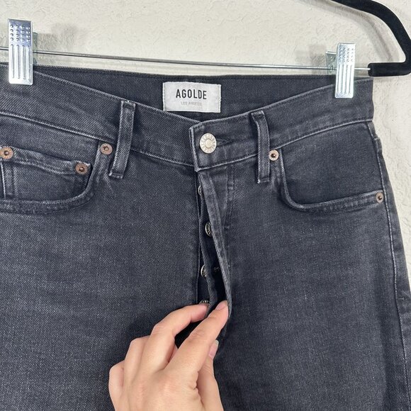 AGOLDE Nico High Rise Slim Jeans in Cassette - Picture 9 of 15